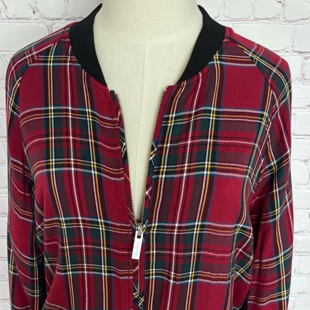 SANCTUARY Tartan Plaid Bomber Jacket--EUC--L - Picture 11 of 16